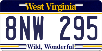 WV license plate 8NW295