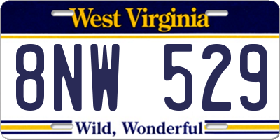 WV license plate 8NW529