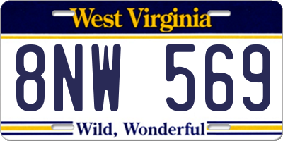 WV license plate 8NW569