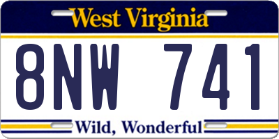 WV license plate 8NW741