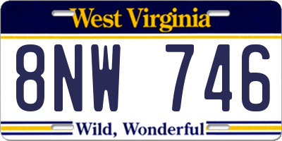 WV license plate 8NW746