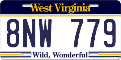 WV license plate 8NW779