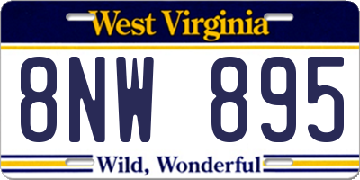 WV license plate 8NW895