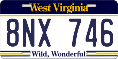 WV license plate 8NX746