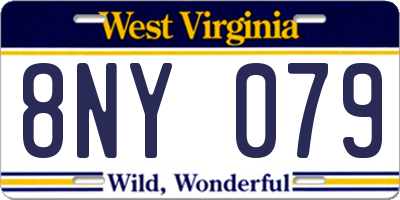 WV license plate 8NY079