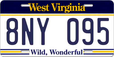 WV license plate 8NY095