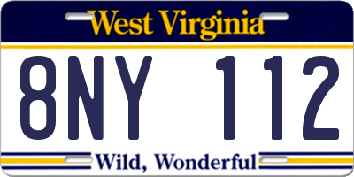WV license plate 8NY112
