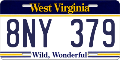 WV license plate 8NY379