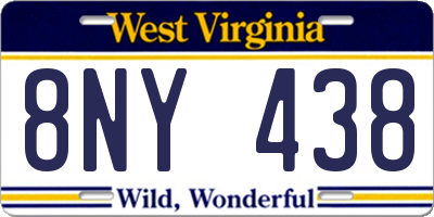 WV license plate 8NY438