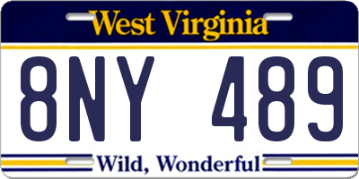 WV license plate 8NY489