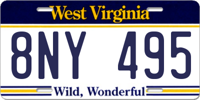 WV license plate 8NY495