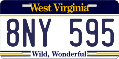 WV license plate 8NY595