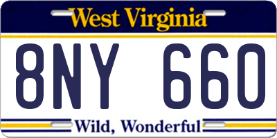 WV license plate 8NY660