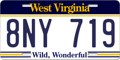 WV license plate 8NY719