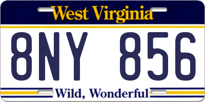 WV license plate 8NY856
