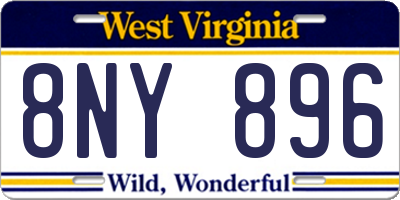 WV license plate 8NY896