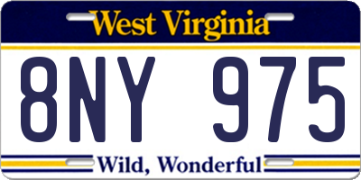 WV license plate 8NY975