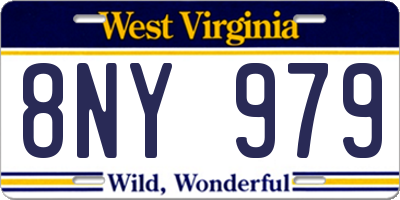 WV license plate 8NY979