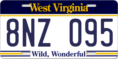 WV license plate 8NZ095