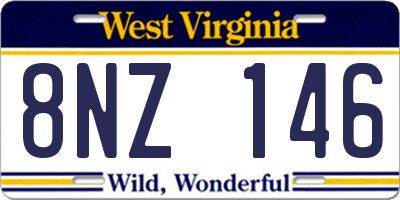 WV license plate 8NZ146