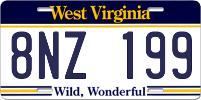 WV license plate 8NZ199