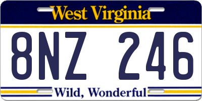 WV license plate 8NZ246