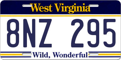 WV license plate 8NZ295
