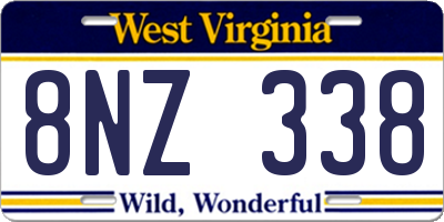 WV license plate 8NZ338