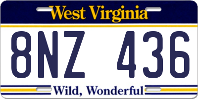 WV license plate 8NZ436