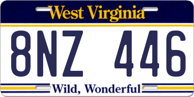 WV license plate 8NZ446
