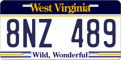 WV license plate 8NZ489