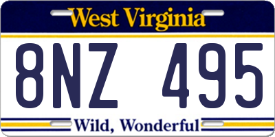 WV license plate 8NZ495