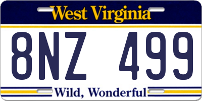 WV license plate 8NZ499