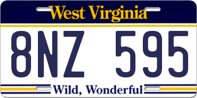 WV license plate 8NZ595