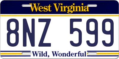 WV license plate 8NZ599
