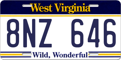 WV license plate 8NZ646