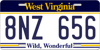 WV license plate 8NZ656