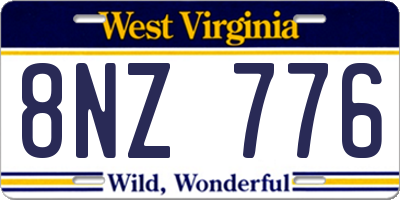 WV license plate 8NZ776