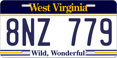 WV license plate 8NZ779