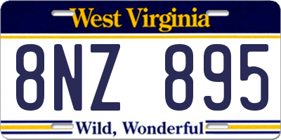 WV license plate 8NZ895