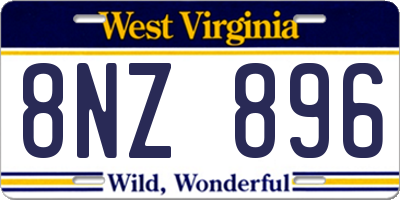 WV license plate 8NZ896