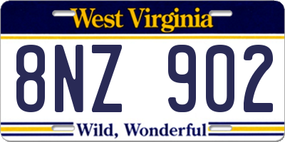 WV license plate 8NZ902
