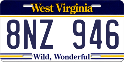 WV license plate 8NZ946