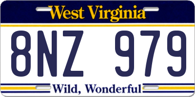 WV license plate 8NZ979