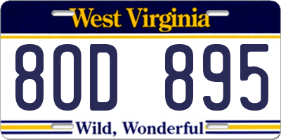 WV license plate 8OD895