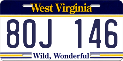 WV license plate 8OJ146