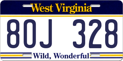 WV license plate 8OJ328