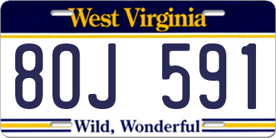 WV license plate 8OJ591