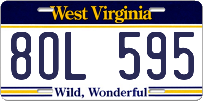 WV license plate 8OL595