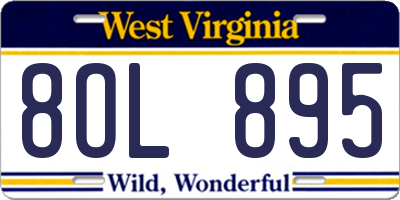 WV license plate 8OL895